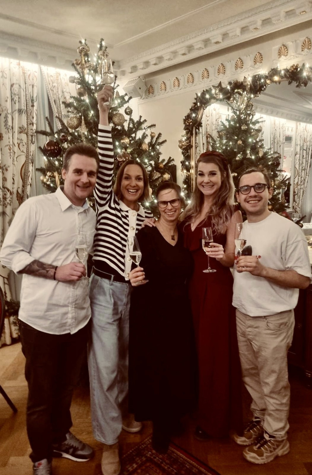 Silvester in Luzern: Pauli Schmidig, Angela Hunkeler, Carmen Stöckli, Simone Appel und Raphael Schmitz.