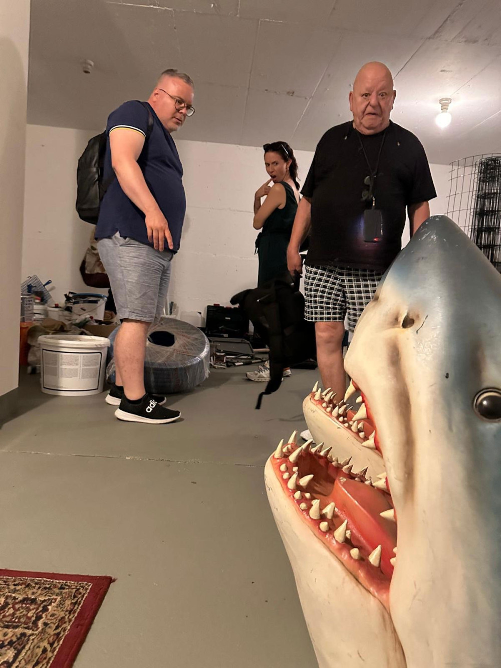 Erste Probe im Biergarten.